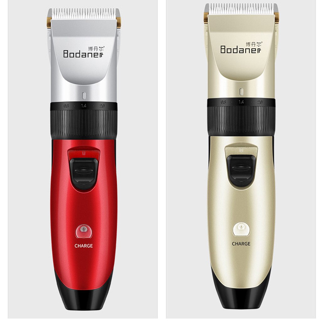 Profissional à prova dwaterproof água metal máquina de cortar cabelo elétrico sem fio grooming haircut portátil recarregável máquina de corte de cabelo
