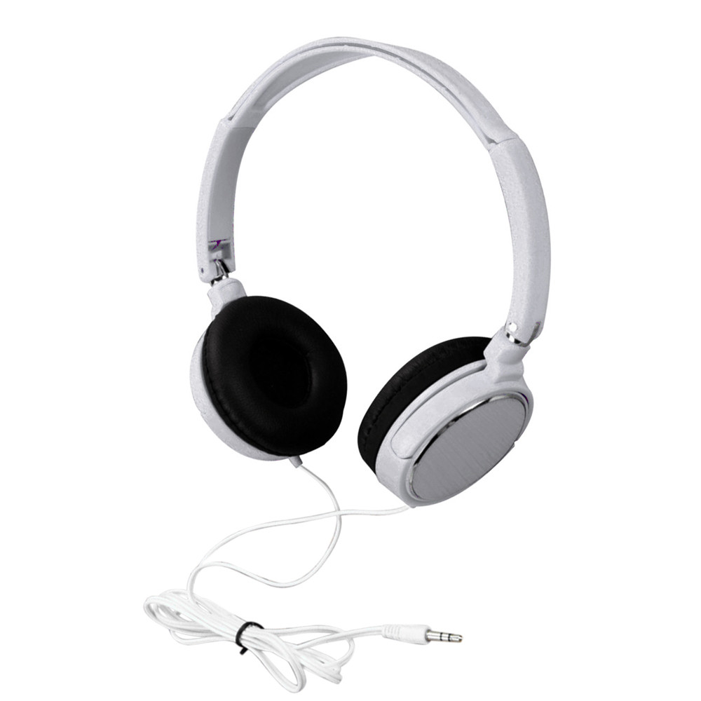 #H30 Gaming Music Wired Headphone Stereo Audio Headset Earphone Big Earmuff headfone with Microphone 3.5MM Wired Connector: White