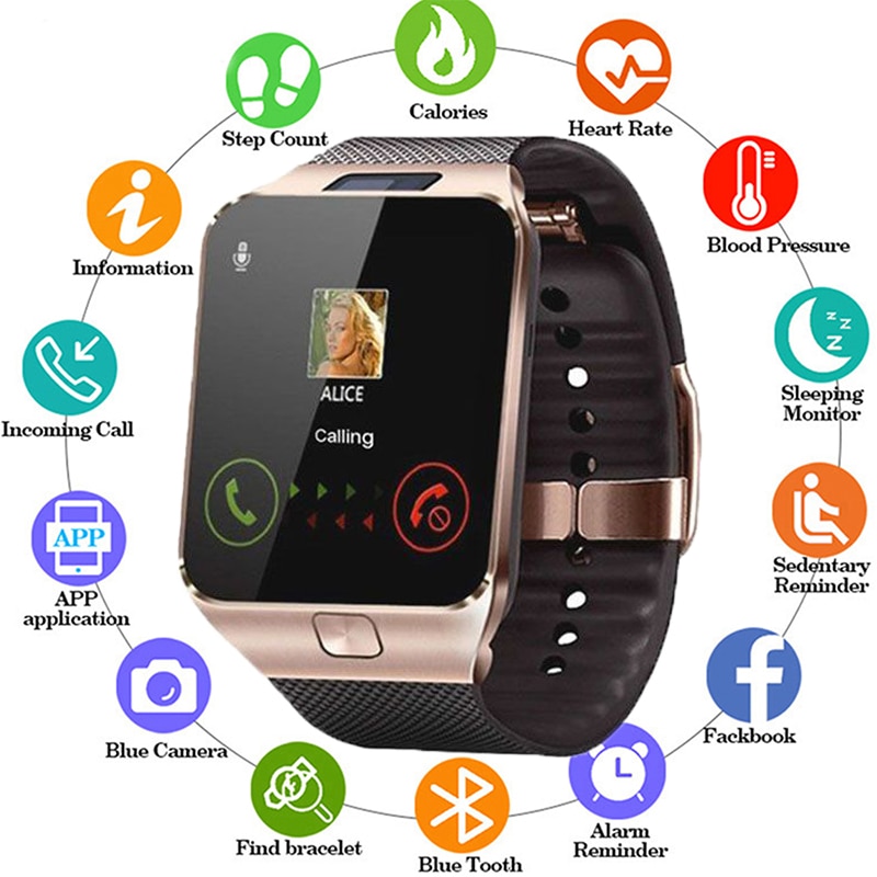 De Mens 'Horloges Bluetooth Smart Horloge DZ09 Smartwatch Tf Sim Camera Mannen Vrouwen Sport Horloge Voor Android Telefoon