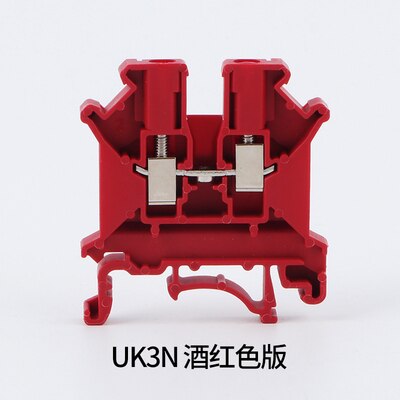 Uk3n din-skinne elektrisk leder terminalblokstik uk -3n: Rød