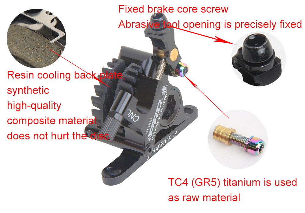 Road Hydraulic disc brakes set Flat Mount Calipers with 140MM discs rotor Bicycle Bilateral Mechanical Cable road brake Clamps