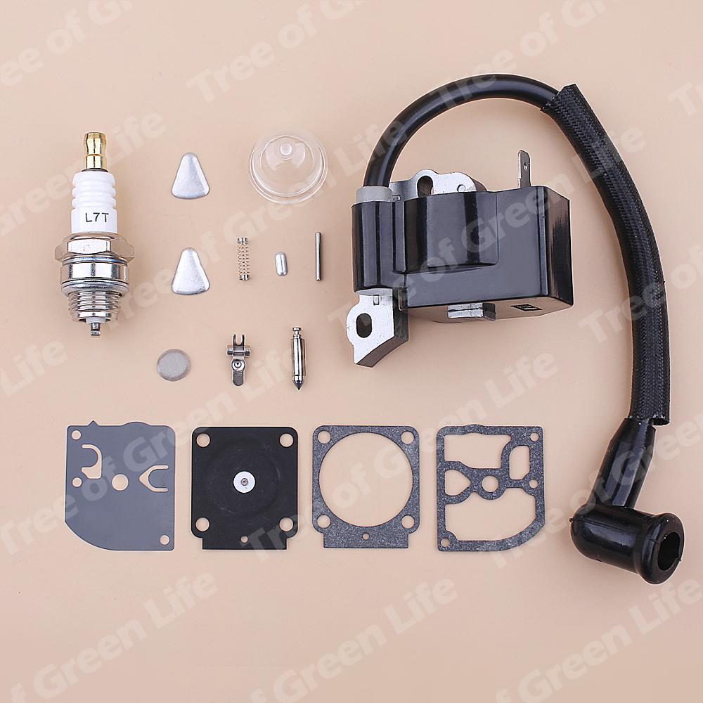 Ignition Coil Spark Plug For Stihl FS38 FS55 HS45 Carburetor Repair Kit Trimmer 4140 400 1300