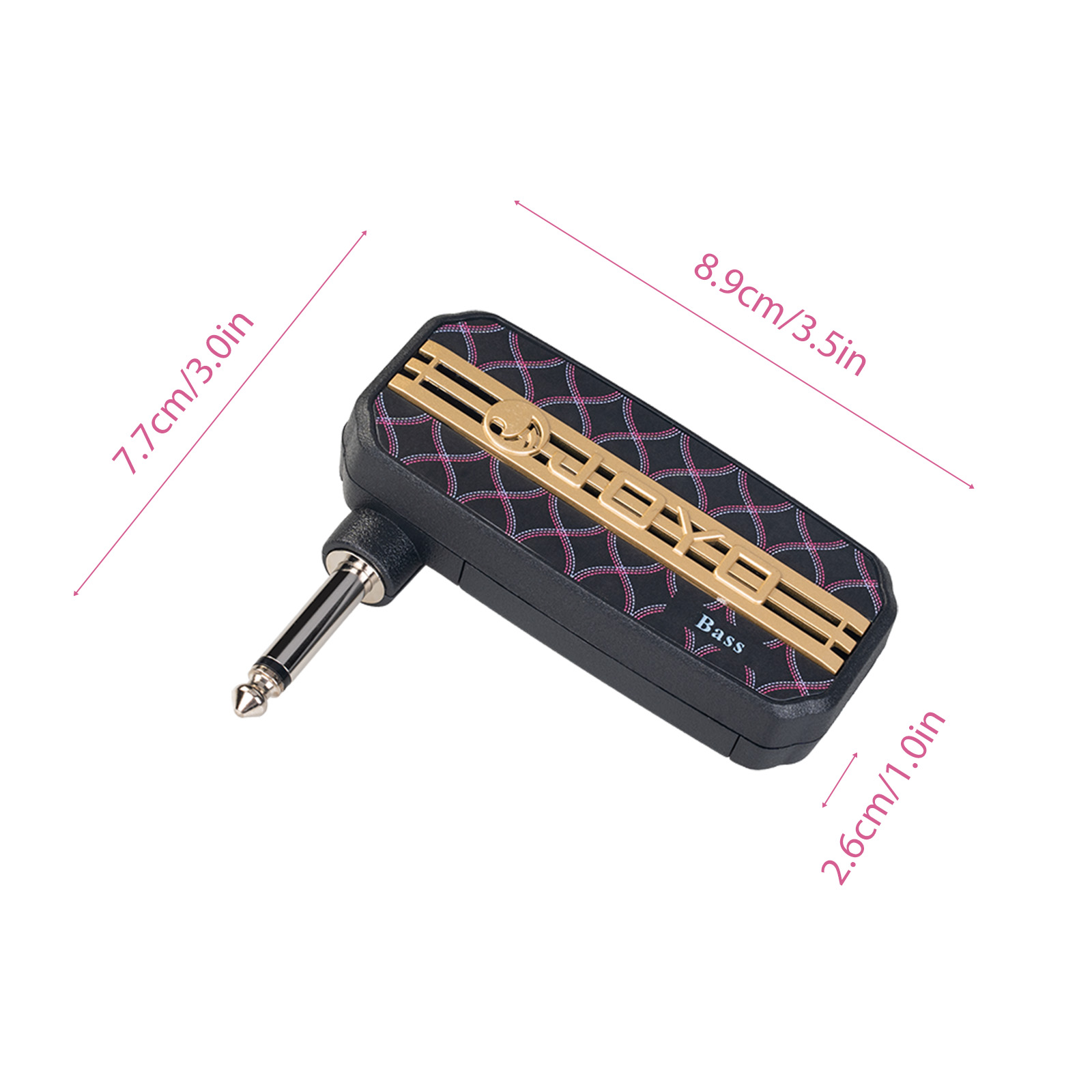 Mini Amp Draagbare Elektrische Bass Hoofdtelefoonversterker 3.5Mm Plug Extra Audio Ingang Plug Play Speaker Mute Voor Elektrische Bas