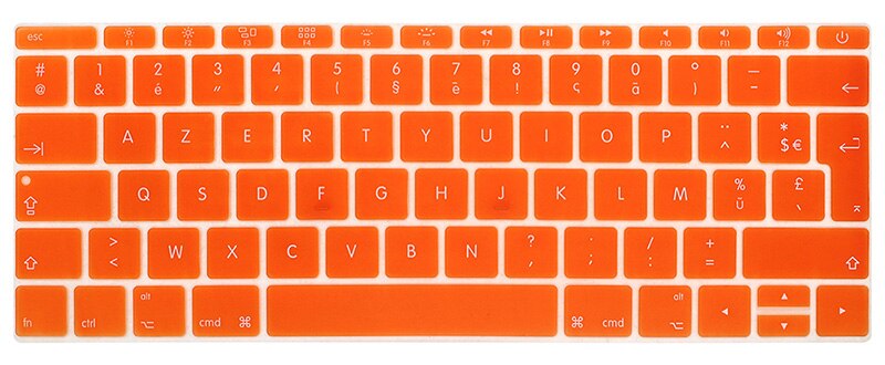 Französisch tastatur schutz Für macbook Retina 12 Profi13 EU-Geben Sie A1708 A1534 A1931 tastatur abdeckung Laptop zubehör Laptop Film: Orange