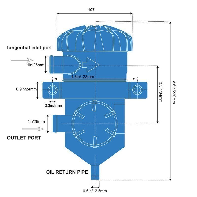 Böse energie ProVent 200 Öl Fangen Können Öl Separator Fangen Können Filter Für Ford patrouillieren Turbo 4WDs Für Toyota Landcruiser