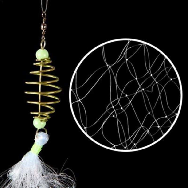 Fishing Nets Set 3D Pyramid Shape with Luminous Bead and Spring Fishing Accessories