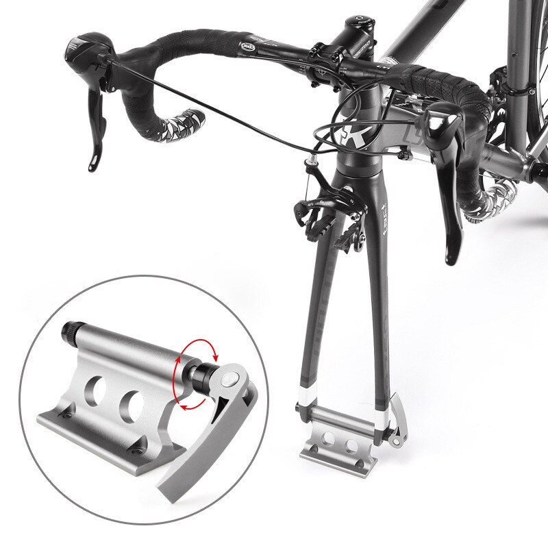 Snelspanklem van aluminiumlegering voor mtb-vork voor kofferbakdrager, fietsvorkbevestiging voor het vervoeren van fietsen, racefietsstandaard
