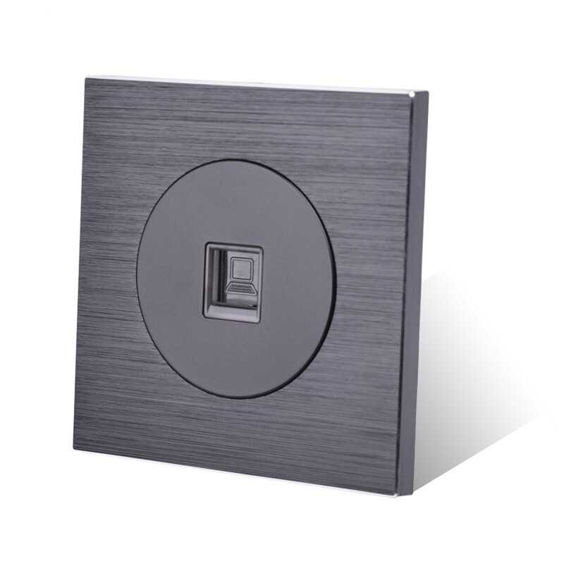 Luxe RJ45 Internet Jack Computer Outlet Muur Data PC Socket Zwart Kleur