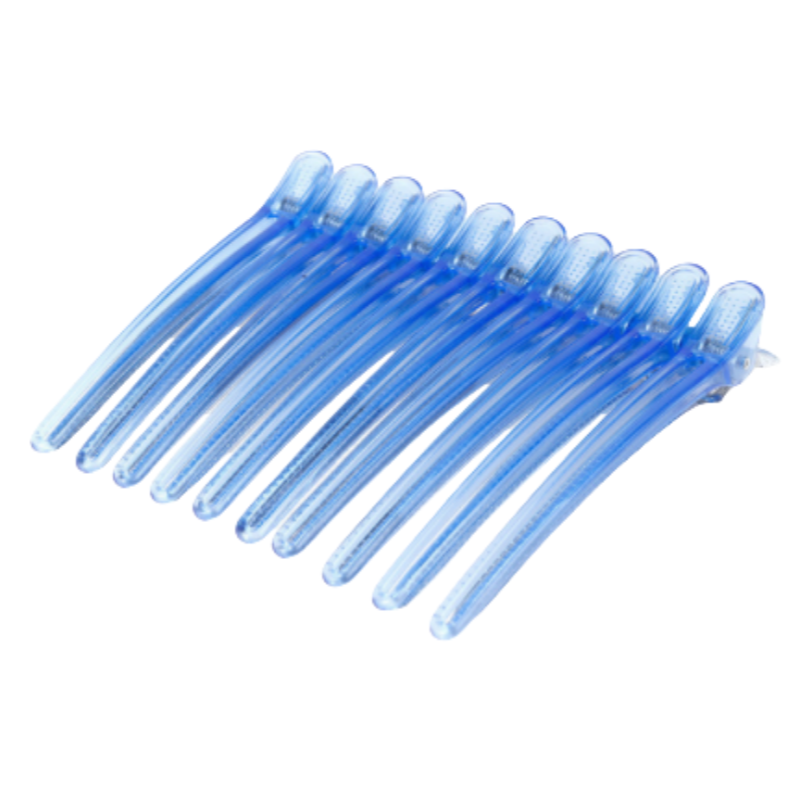 Juego de 10 Uds de pinzas para el pelo de peluquero, pinzas de plástico para salón de peluquería, herramientas profesionales para seccionar el cabello, accesorios de estilismo ﻿: Chocolate