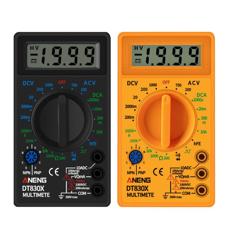 Multimètre numérique, voltmètre, ammètre, ohmmètre, testeur de courant, DC10V ~ 1000V AC 750V