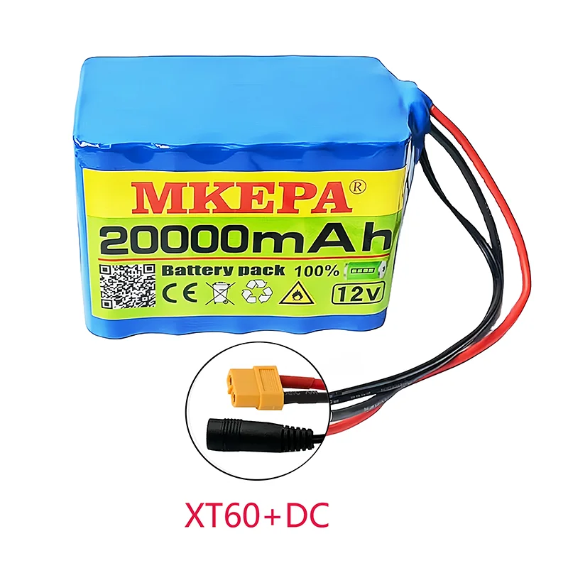 12V 20000mah 18650 Lithium Battery Pack 3S5P large Capacity Built-in BMS 20Ah Suitable for Small Power Electronic Equipment: Pink