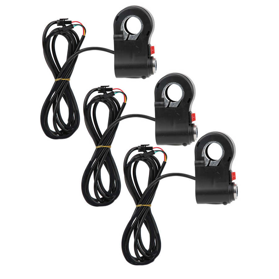 Handlebar Switch Plastic Automatic Identification Electric Bicycle Voltage Display Handlebar Switch Accessory With Lock