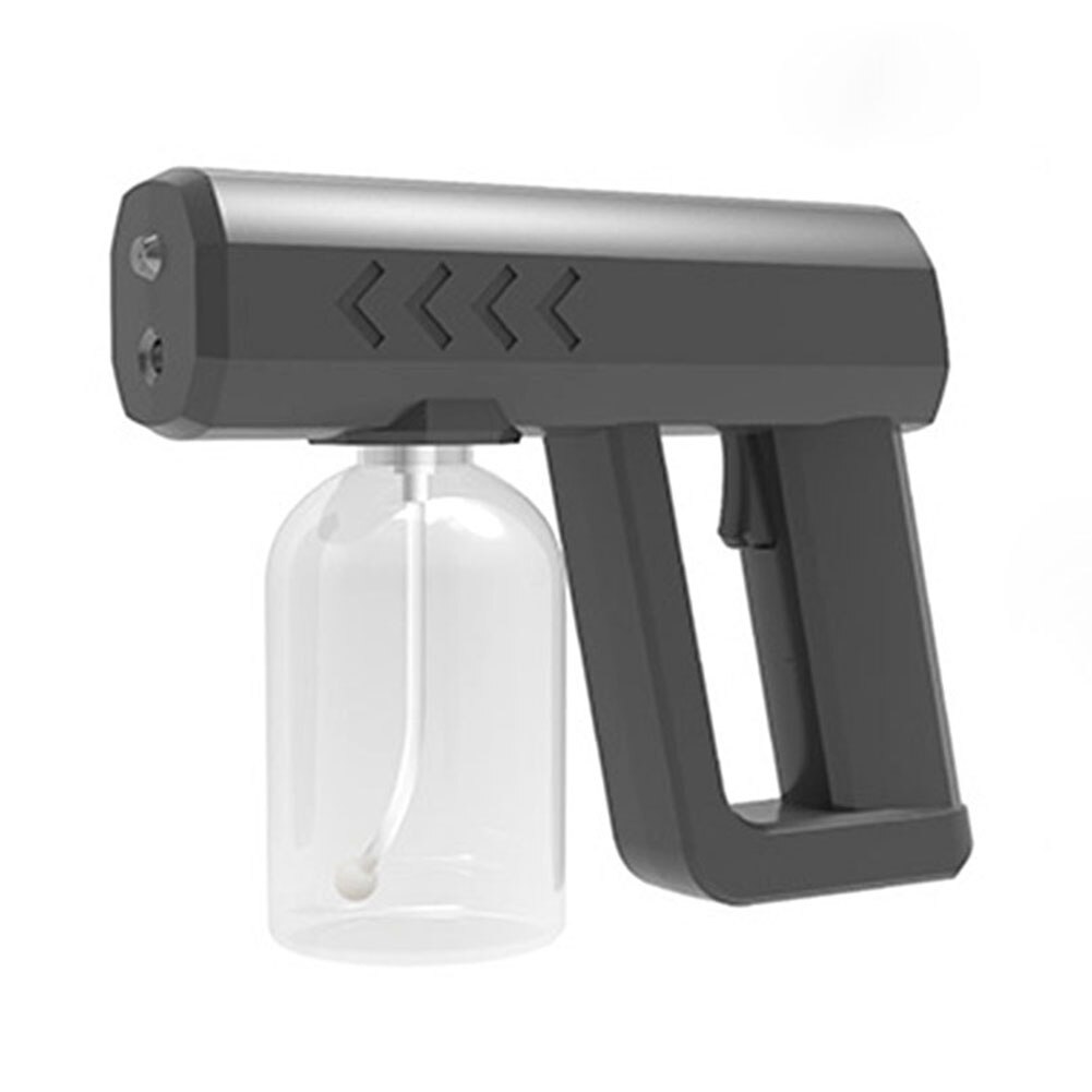 Manual Wireless Nano Atomizer Sprayer Mist Disinfection Machine Electric Sprayer Portable Steam Atomizer Spray Blue Light Steam: black