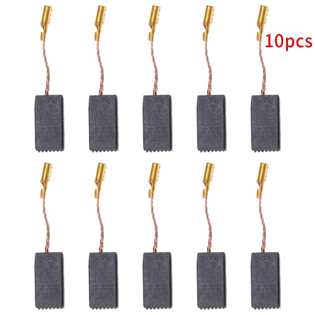 10pcs Easy Install Power Tool Accessories Carbon Brush Portable For Angle Grinder Circular Saw Copper Motor Repair Replacement