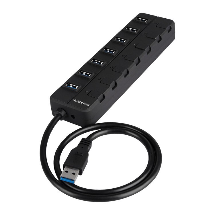Ohanee bil usb oplader type-c hub 3.0 4 porte højhastighedsudtag 5 gbps bil usb splitter 4 in 1 stik