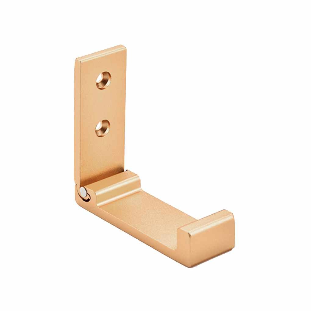 Recableght Aluminium Kapstok Opvouwbare Badkamer Handdoek Haak Kleding Zwart Gewaad Kapstokken Voor Muur Keuken Slaapkamer Hanger: glod