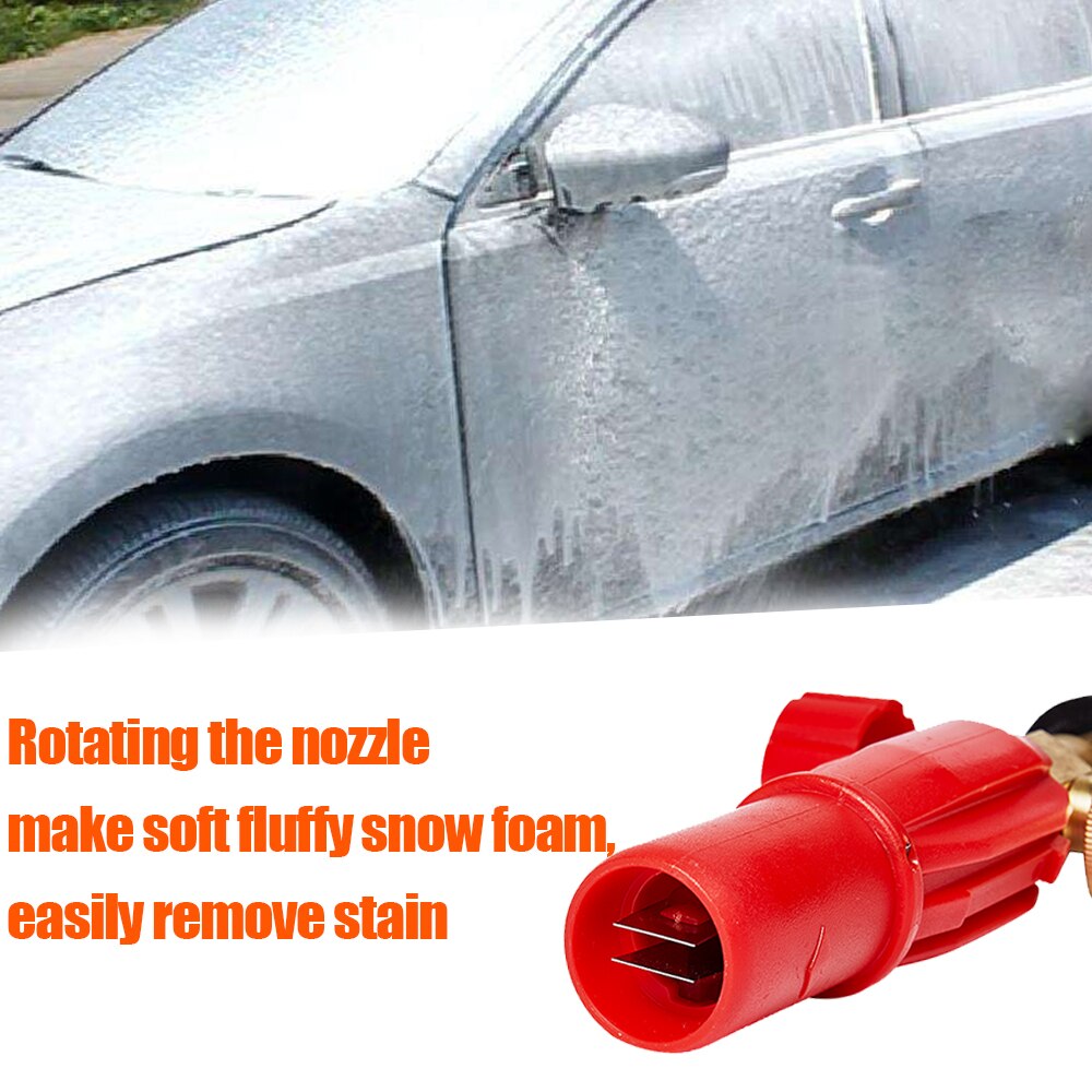 Sneskum lanse 1/4 " quick release justerbar kompatibel skumkanon til højtryksrenser