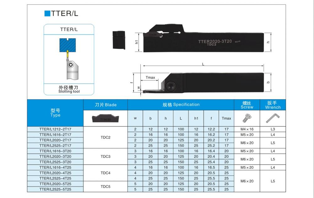 Beyond 100% Originele Ttel Tter TTER1212-2T17 TTER1616-2T17 TTER2020-2T17 TTER2525 Cnc Draaien Gereedschaphouder 12Mm Carbide Inserts