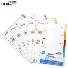 31 pages/packs 11 Holes A4 Binder Inner Page Dividers Set for Spiral Notebook Loose Leaf Index Paper Office Supplies