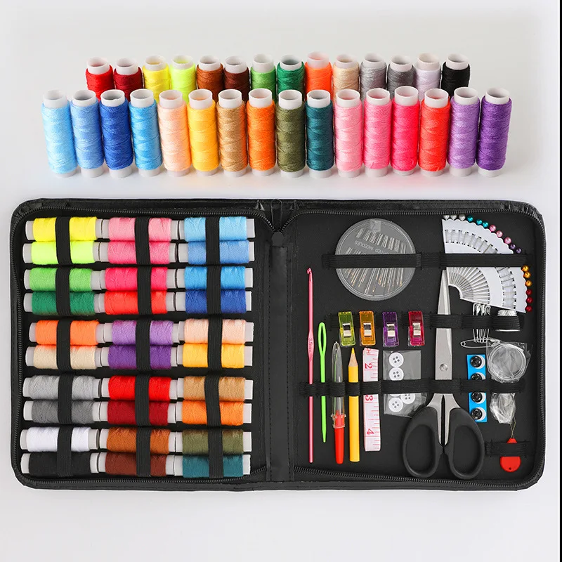 Kit de costura para mamá Abuela Mujeres Hombres Adultos Niños Adolescentes Principiantes Niños Viajero, Suministros de costura portátiles Accesorios: Azul oscuro