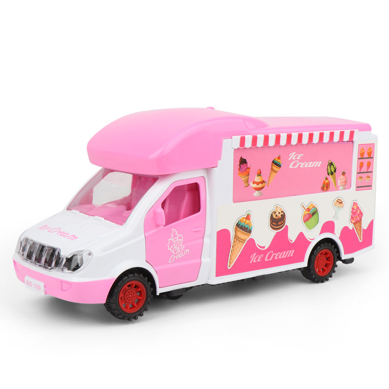 Girls' Birthday electric ice cream bar universal dining car toy Kit DIY Educational Children: Pink