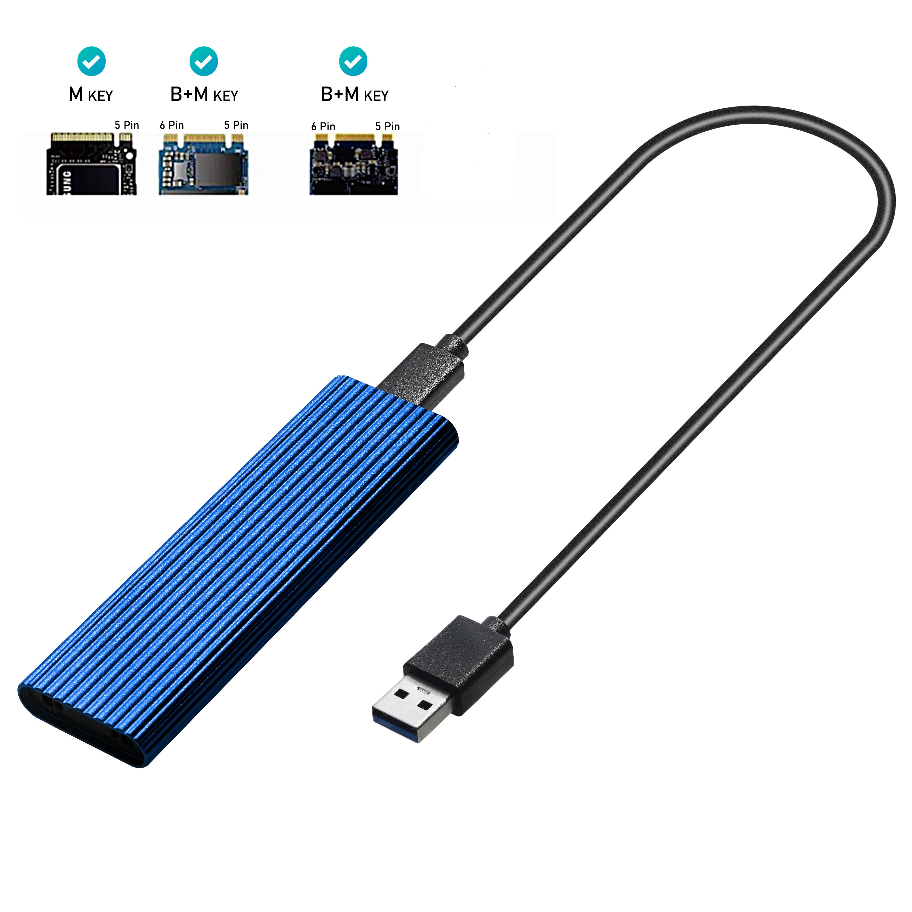 M.2 NVMe SATA SSD Enclosure 10Gbps M.2 To USB 3.1 SSD Adapte M2 NVMe PCIE/NGFF SATA SSD Box for NVME PCIE M/B Key