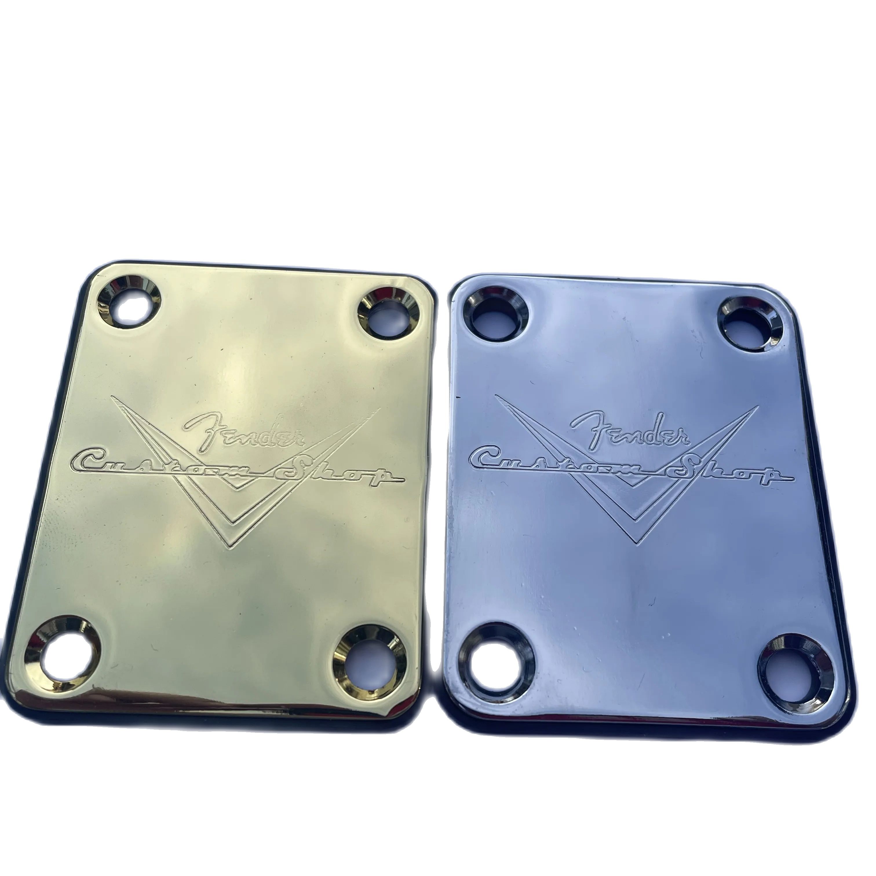 For fender custom shop skruer halstilkoblingsplate gull og krom elektrisk gitar hardware
