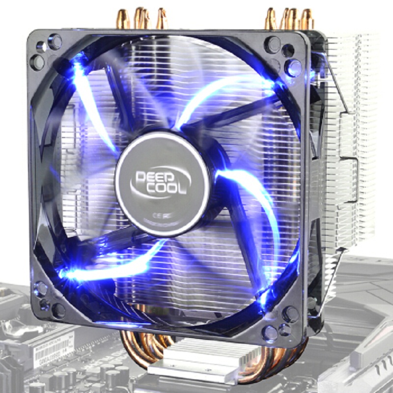 Deepcool 4 Copper Heatpipes CPU cooler for Intel 775 115X AMD AM3 AM4 CPU radiator 12cm LED Blu-ray cooling CPU fan PC quiet