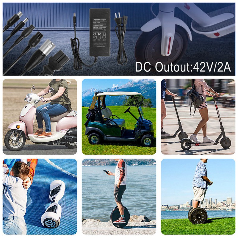 Electric Scooter Charger With Adapter Cable, Universal Electric Scooter Charger US Plug