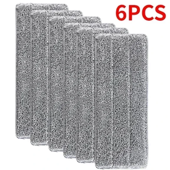 6/1PCS Microfiber Mop Doek Praktische Vervanging Mop Doek Huishoudelijke Mop Hoofd Cleaning Pad Wasbaar Stof Huis Schoonmaken gereedschap: YELLOW