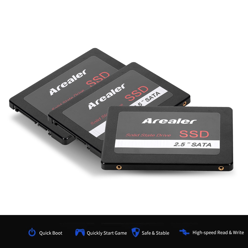 Arealer SSD Hard Drive Disk SSD 120GB 240 GB 480GB 1TB HDD 2.5 inch Solid State Drive SATA 3.0 6Gbps Solid State for PC Laptop