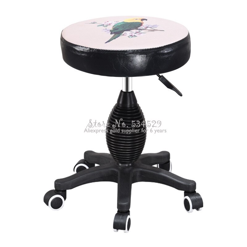 25% pas cher Vintage salon de coiffure tabouret beauté Style rotatif travail tabouret hauteur réglable couleur impression chaise