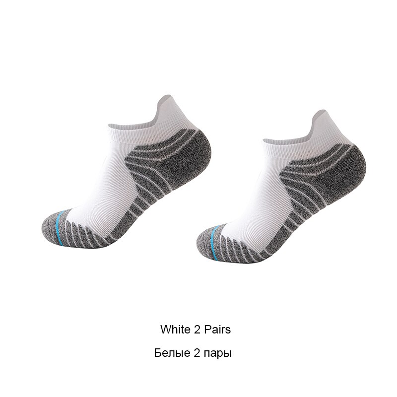 Men athletic socks no show running socks outdoor man sport socks cycling walking socks VKMONY: White2
