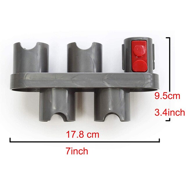 Soporte de almacenamiento para Dyson V11 Dok, piezas de limpiador al vacío sin perforaciones, soporte de almacenamiento, 9 agujeros, práctico adaptador de herramientas de extensión