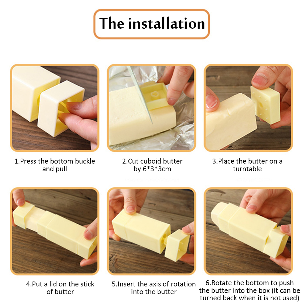 Solid Butter Stick Plastic Kitchen Cheese Tools Butter Storage Box Cheese Storage Case Butter Keeper Box Kitchen Gadgets