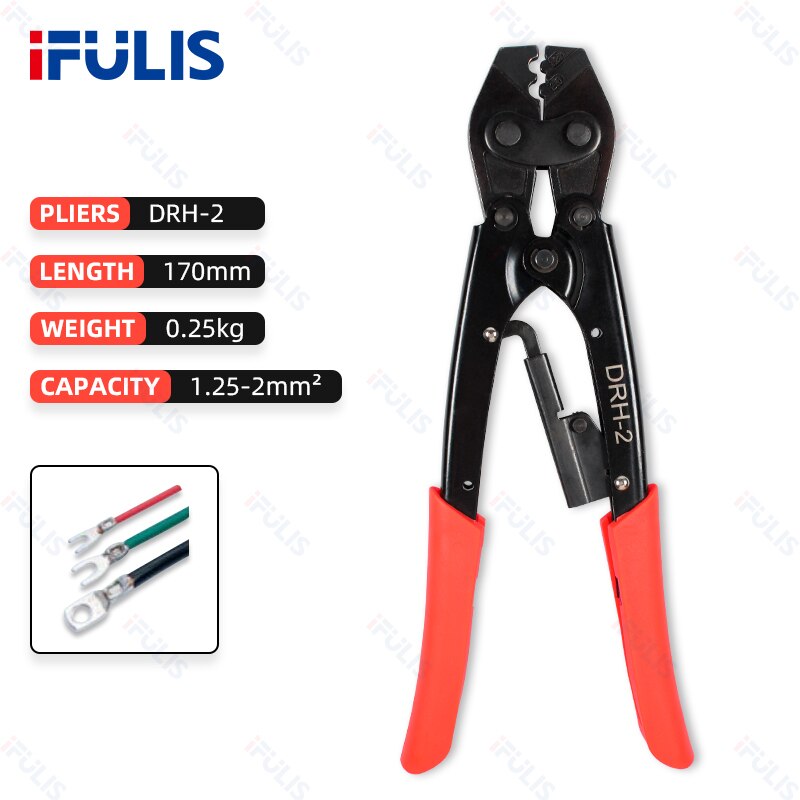 Japanese Multi-functional Crimping Tool Plier Pliers Pressure Clamp Crimper Crimp Electrical For Ferrule Hand Mini Small: DRH-2