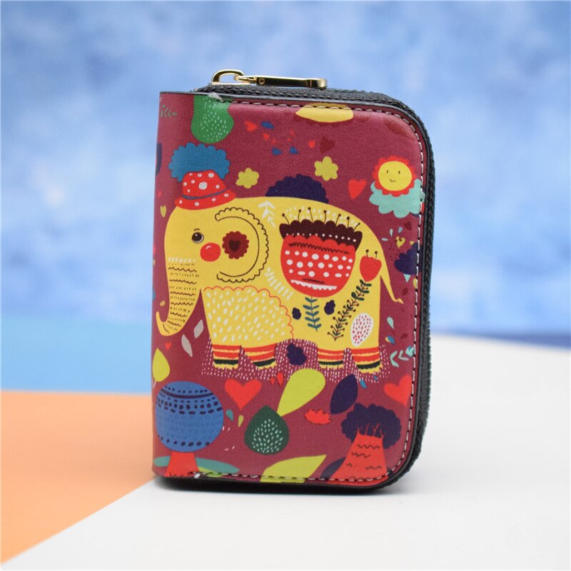 20 Bits Business Card Holder Wallet Women/men Black/coffee/red ID/bank/credit Card Holder Wallet Case PU Leather Card Bag: 20 bits Pattern 2