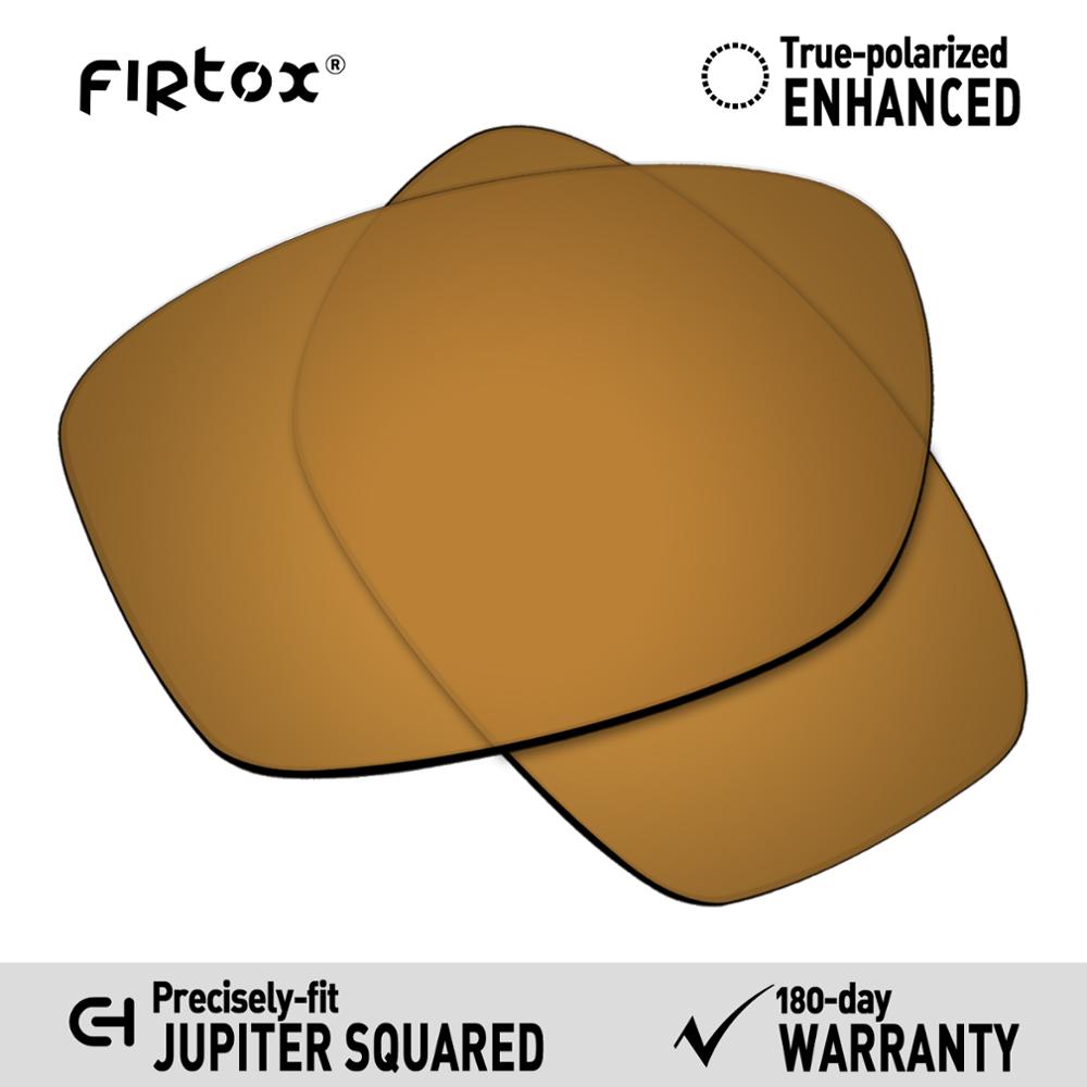 Firtox cierto UV400 lentes polarizadas de reemplazo para Oakley Jupiter cuadrado OO9135 gafas de sol (compatible solo lentes)-Varios: Bronze Golden