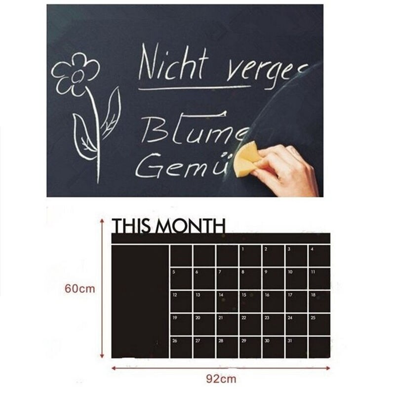 Blackboard Muursticker Verwijderbare Vinyl Maand Schema Krijtbord Wallpaper Voor Thuis Office Classroom Decor Week Planner