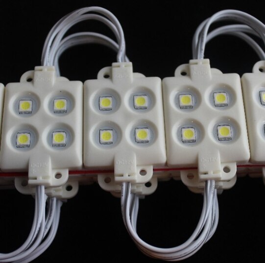 LED Injectie 5050 4 LED Module 12 V Wit Warm Wit Waterdicht IP65 Hoge Heldere Voor Led Kanaal Brief Reclame Teken 100 stks