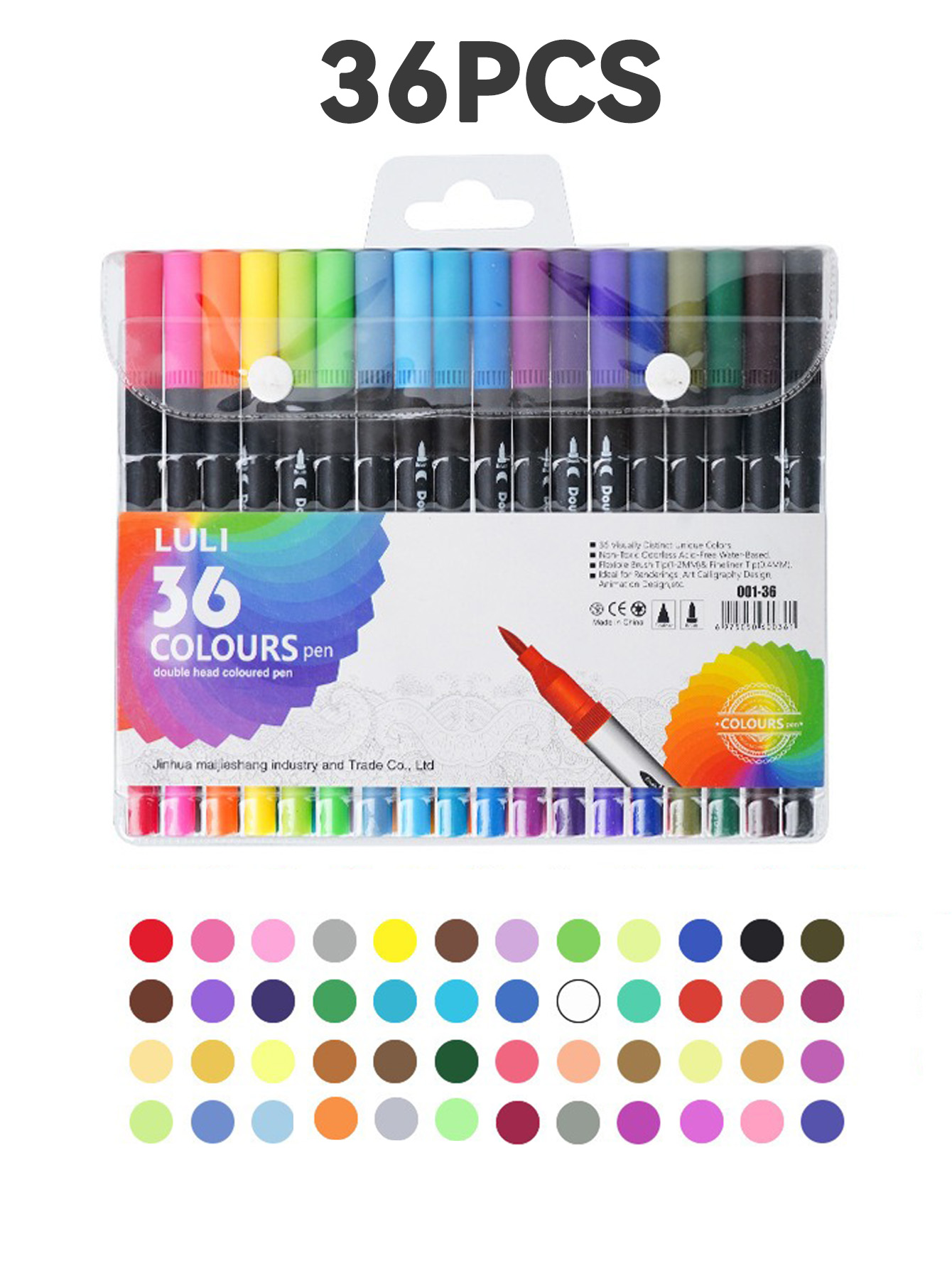 12/24/36/60/80/100/120 Colors Dual Markers Brush Pen Fine Double Tip Art Marker Coloring Hand Lettering Drawing School Supplied