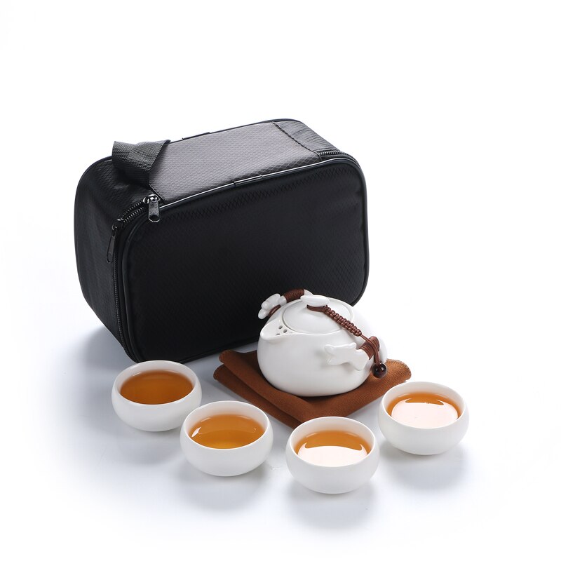 Théière en céramique gaiwan tasse à thé pour puer | Théière chinoise, service à thé portable, verres