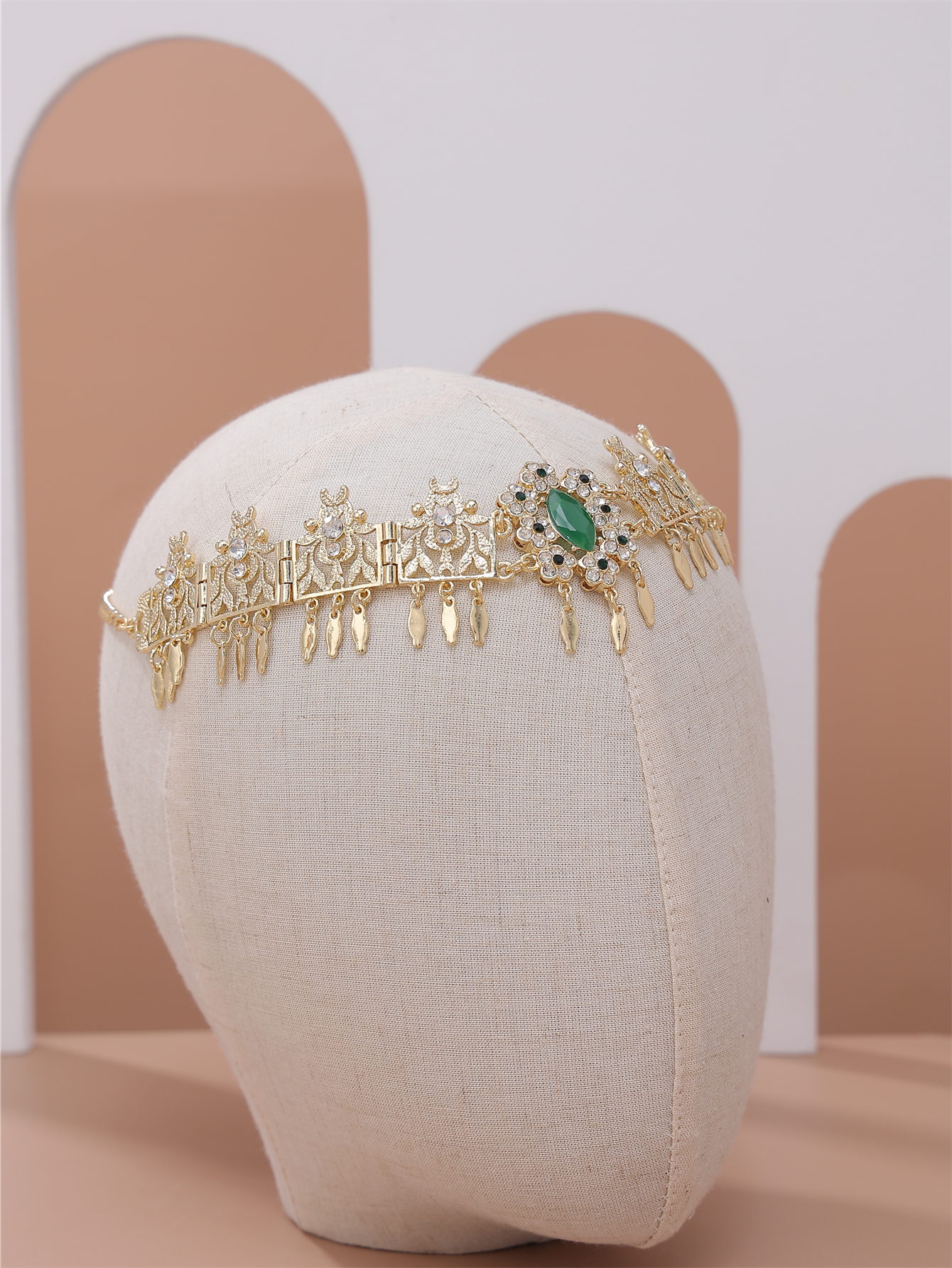 Arabian Bride Crown Hair Accessories Fine Jewelry Wedding Dress Crystal Headpiece Hair Clip