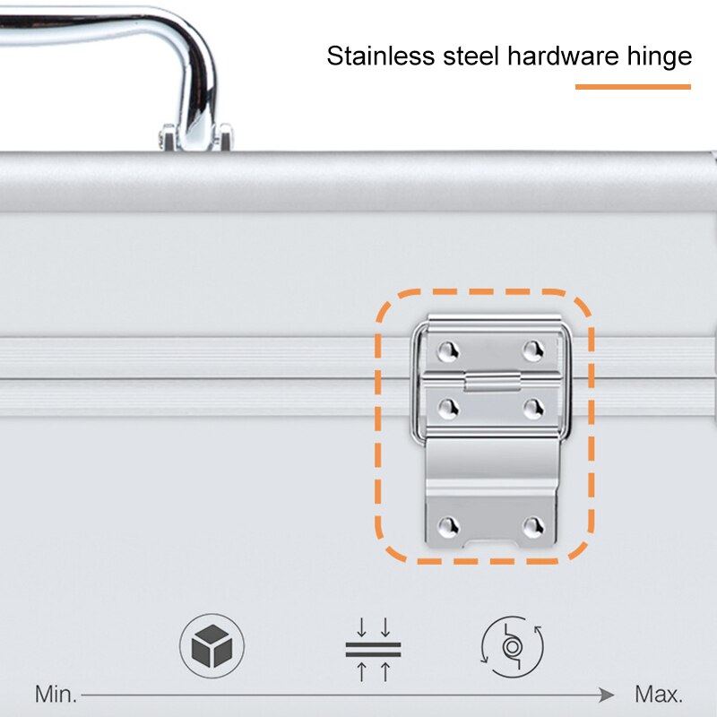 Household Medicine Cabinet Aluminum Alloy Double Open Multi-Layer Medicine Cabinet Wall-Mounted First Aid Storage Box B2