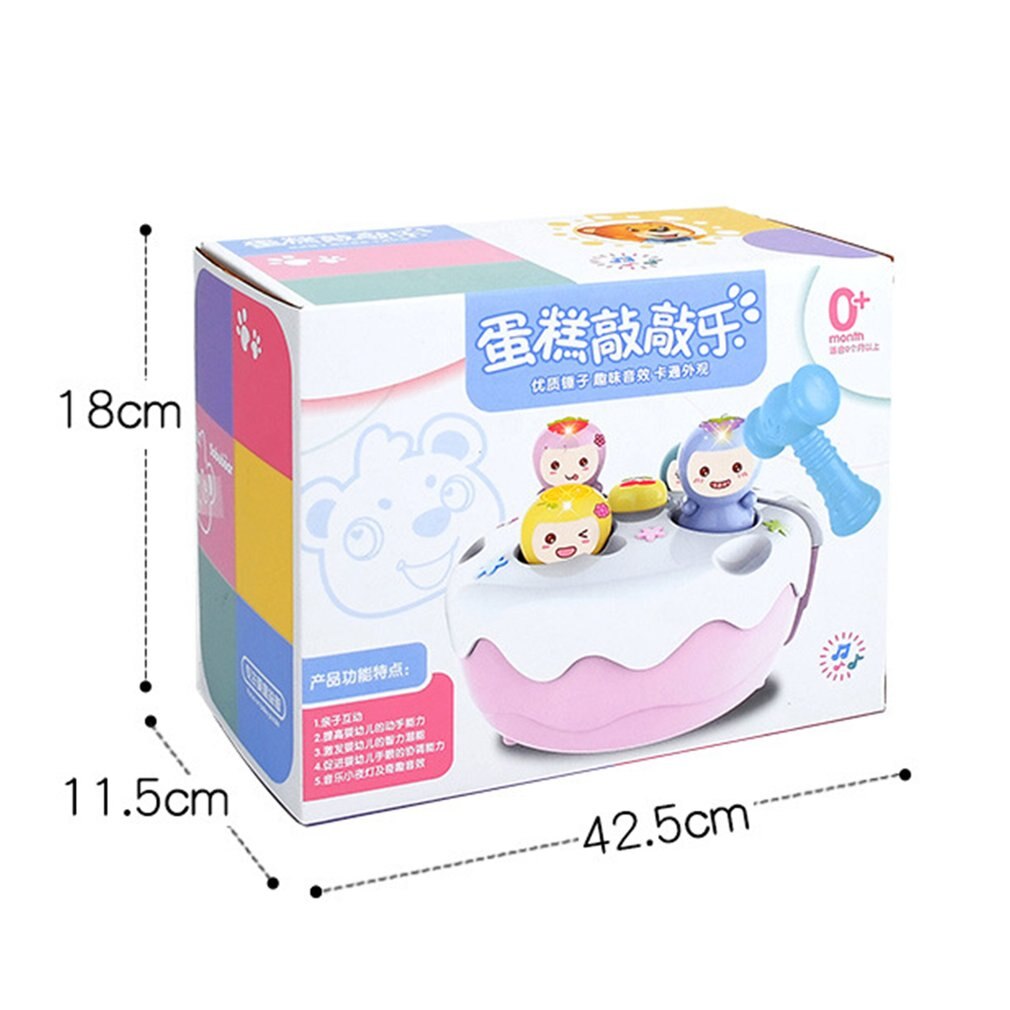 Handheld Schlag-a-Maulwurf Spiel Maschine Elektrische Hamster Baby Spielzeug Klang Licht Obst Kuchen Klopfen Hamster Musik Spiel pädagogisches Spielzeug