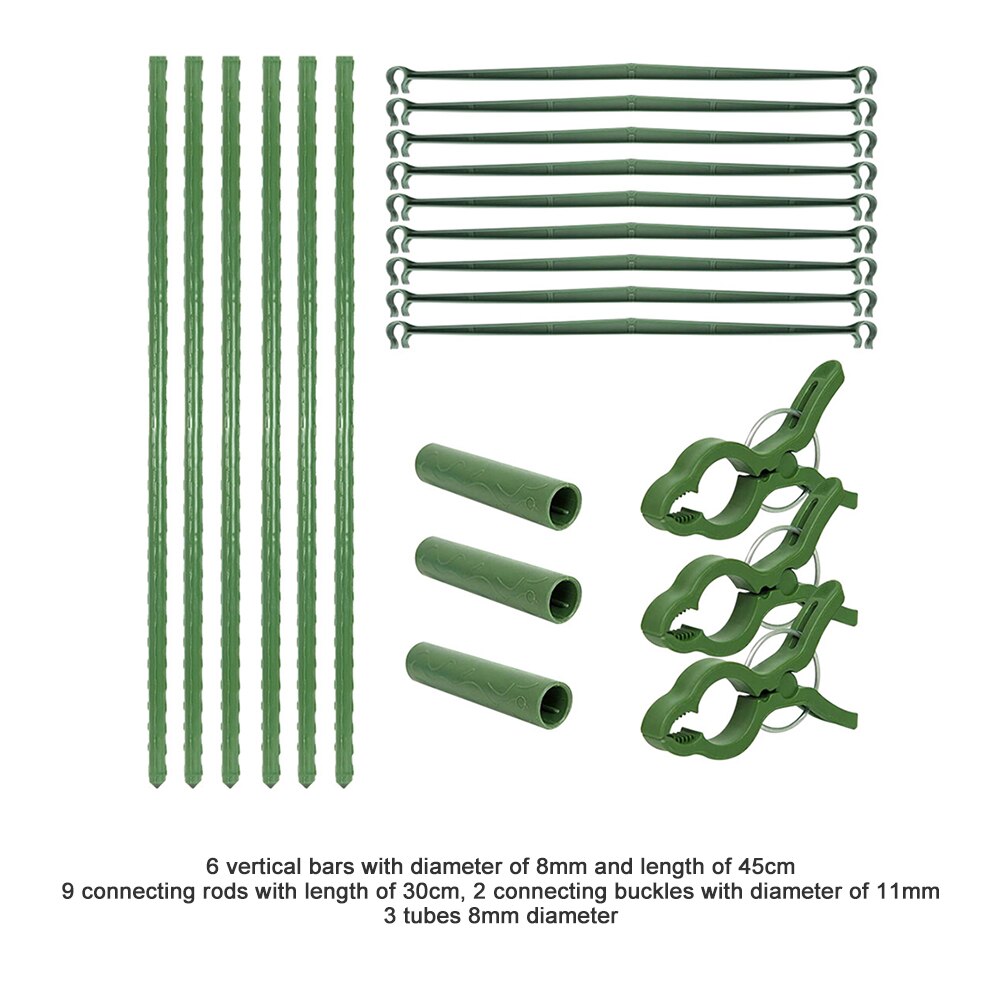 Vertical Climbing Plant Stake Multi-functional Practical Durable Cage Garden Tomato Vegetable Trellis with 3pcs Clips