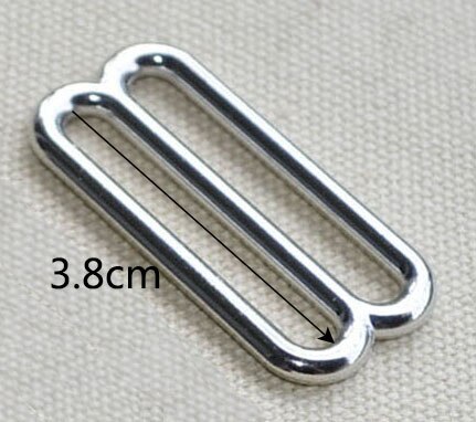 Meetee 5/10 st 14-50mm metall o ring tri-glide spännen bh-ringar skjutreglage rem justera spänne spänne gör-det-själv plagg sömnadstillbehör: 10 st / Silver -38mm