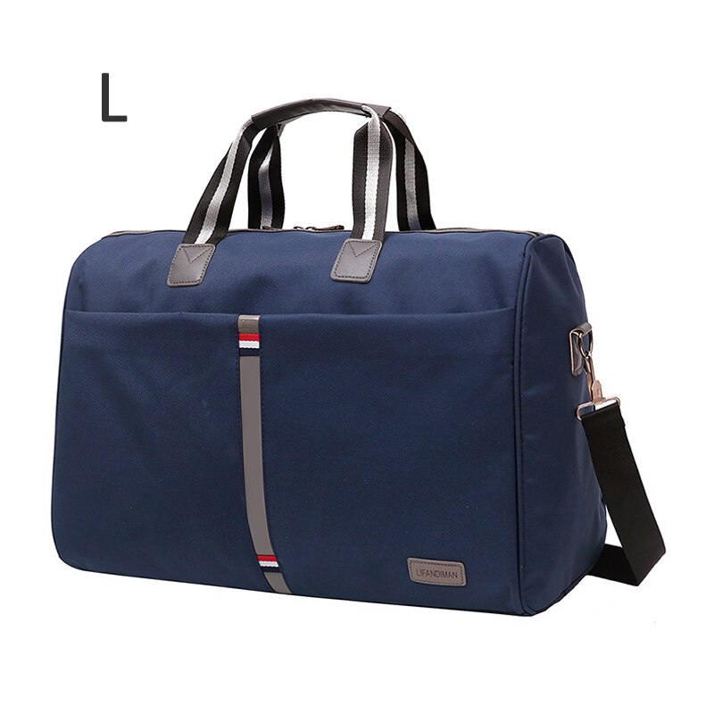 Bolso de hombro portátil plegable de ocio bolso de viaje impermeable para hombres y mujeres bolsa de viaje grande multifunción bolsa de fitness XA164ZC: Blue L