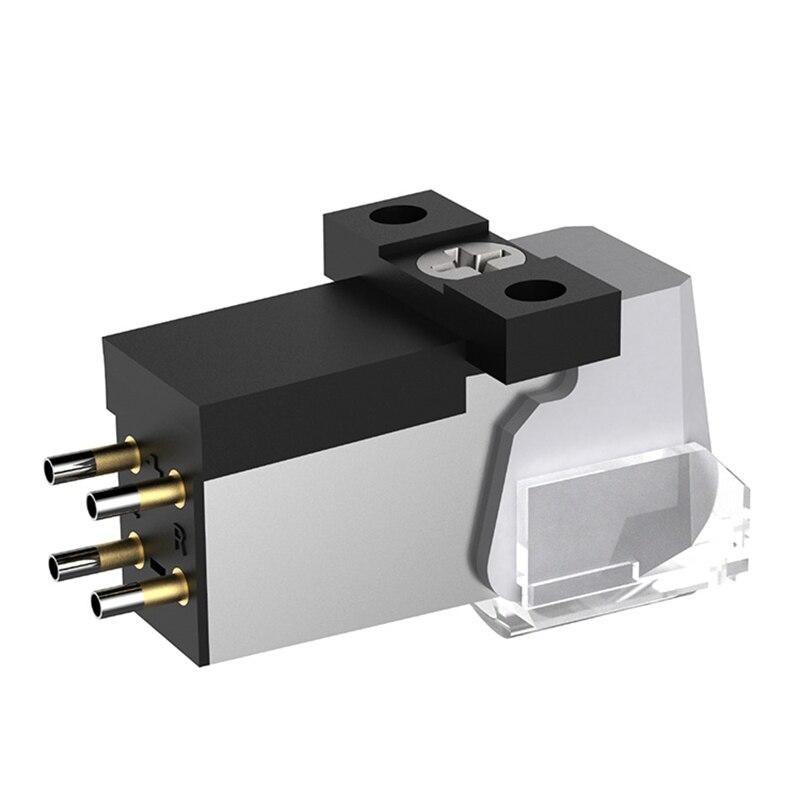 Moving Magnetic Cartridge LP Turntable Phonograph Half-drilled cone stylus Acces: White