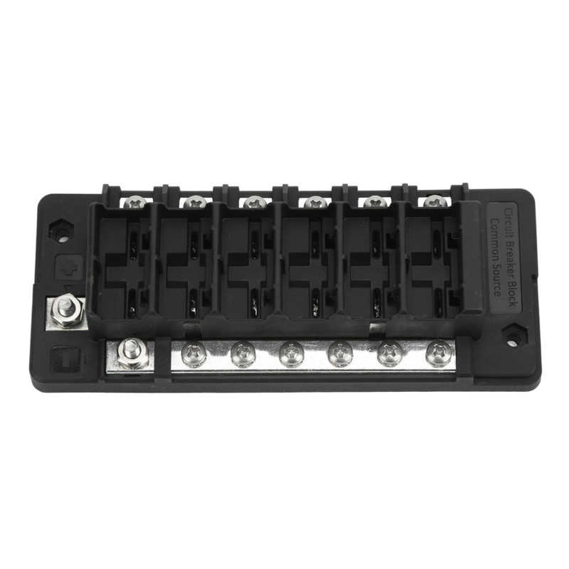 Boat Circuit Breaker Overload Protection Insulated 6 Position Circuit Breaker for Audio GPS LED Lights